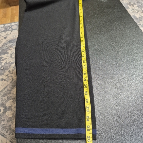 Tahari Pull-On Wide Leg Pants Elastic Waistline Ankle Slit Colorblock - Size S/6 - Picture 9 of 11